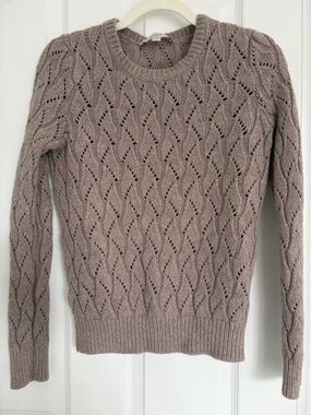 Cozy Knit Crewneck Sweater - Taupe